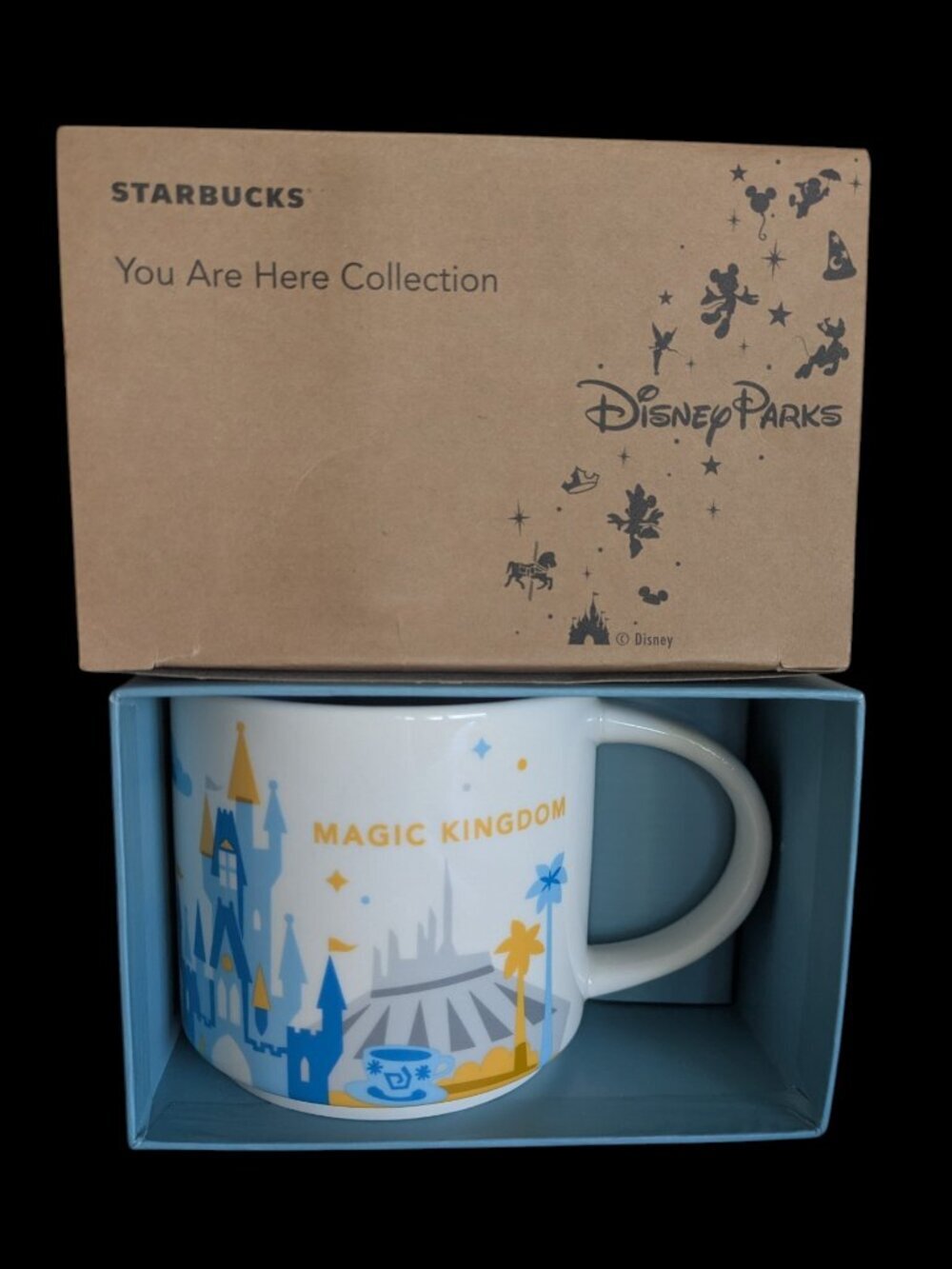 Disney Parks Starbucks WDW Magic Kingdom You Are Here 14 Oz Coffee Mug Cup New